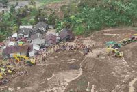 Lokasi tanah longsor di Pandanarum, Banjarnegara.