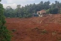 Kondisi tanah longsor di Majenang Cilacap.